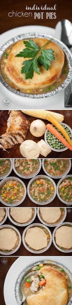 Individual Chicken Pot Pies are the best kind of comfort food that are easy to make and are also a great family dinner that you and your kids will love!