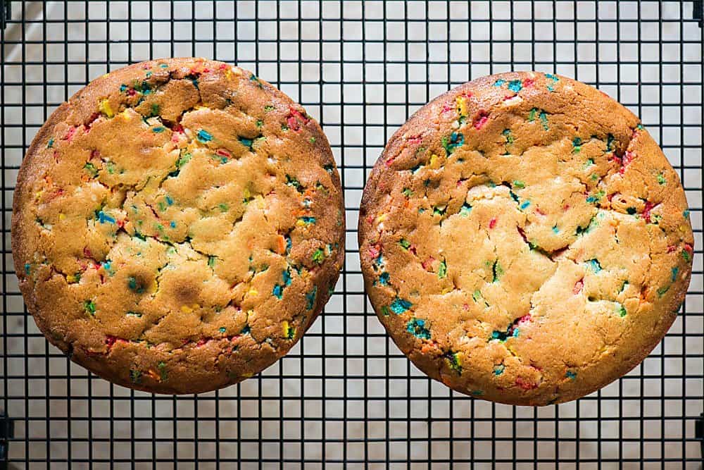 baked birthday cake without the frosting