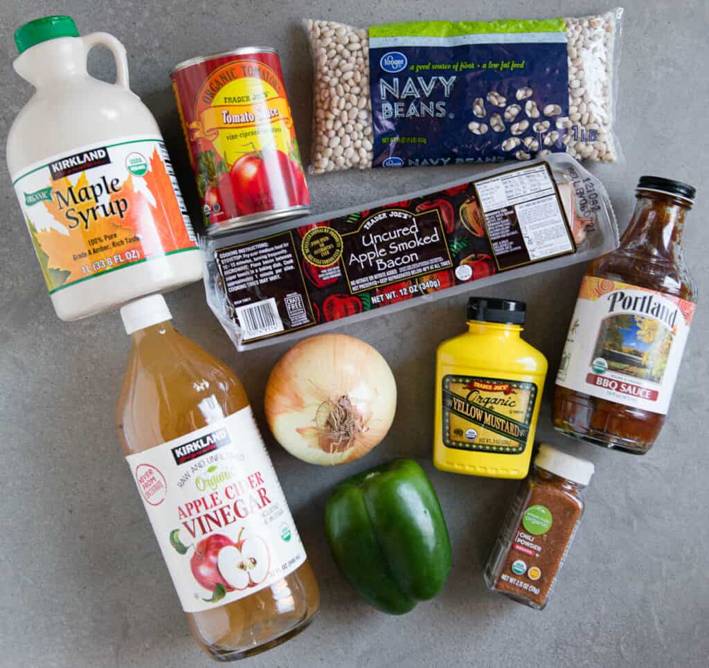 ingredients to make Instant Pot Baked Beans