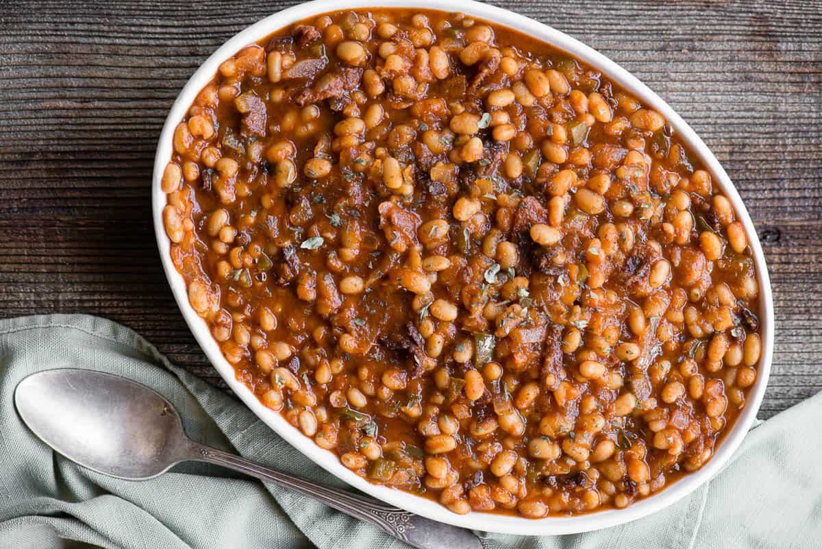 Homemade Instant Pot Baked Beans with Bacon - Self Proclaimed Foodie