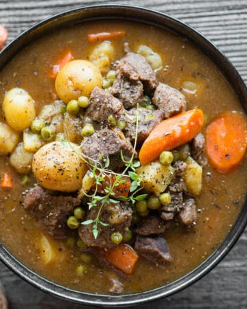 homemade Instant Pot Beef Stew in bowl