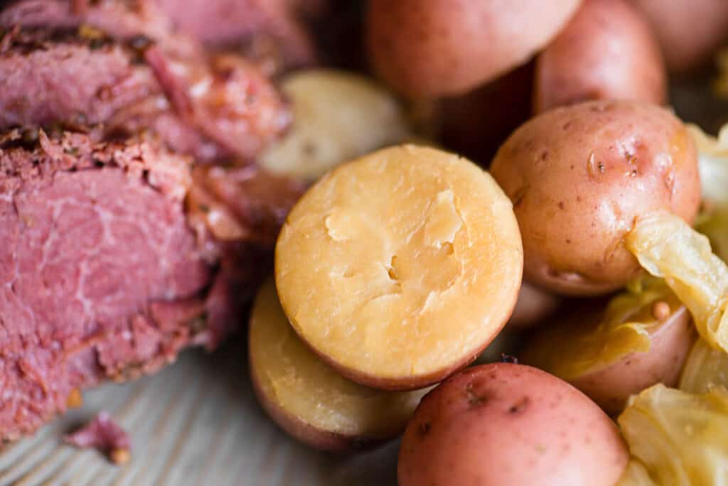 potatoes with Corned Beef and cabbage