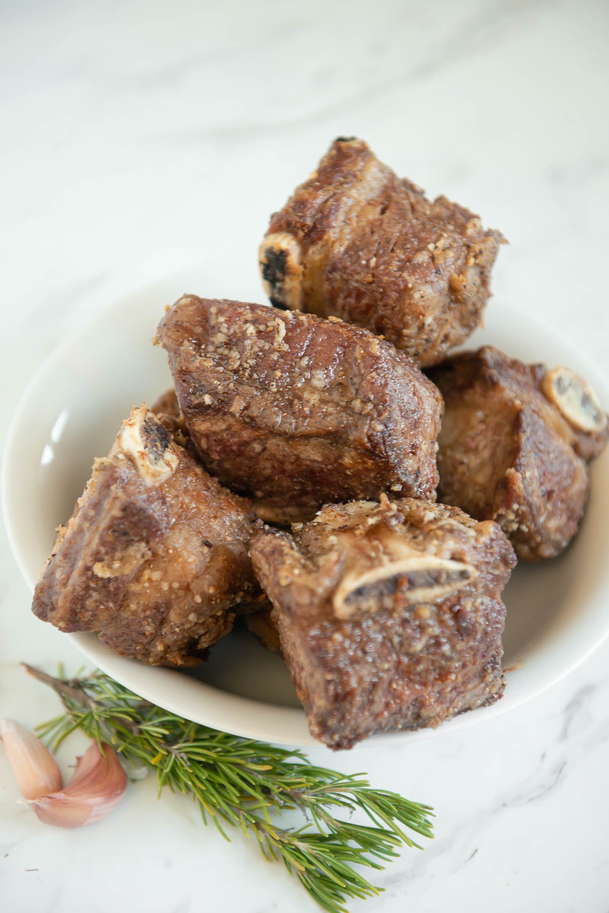 short ribs that have been browned in oil.
