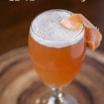 This IPA Mimosa is a refreshing and manly drink made from an ice cold IPA and freshly squeezed grapefruit juice, perfect for a tasty game day cocktail.