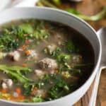bowl of Italian wedding soup.