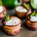 Jalapeño Bacon Wrapped Scallops with pepper
