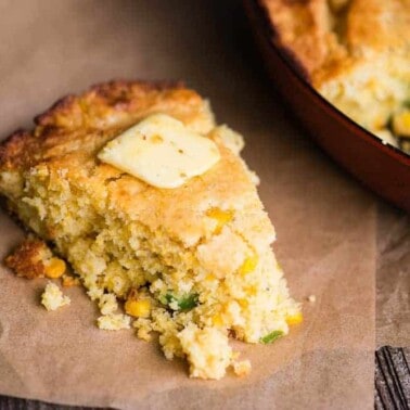 Jalapeno Cornbread is sweet and spicy! This moist and delicious homemade Jalapeno Cheddar Cornbread recipe is easy to make. It is the perfect thing to serve alongside a hot bowl of chili. You control the heat by the amount of jalapeno you add. This cornbread is sweet enough that you don't need to top it with honey!
