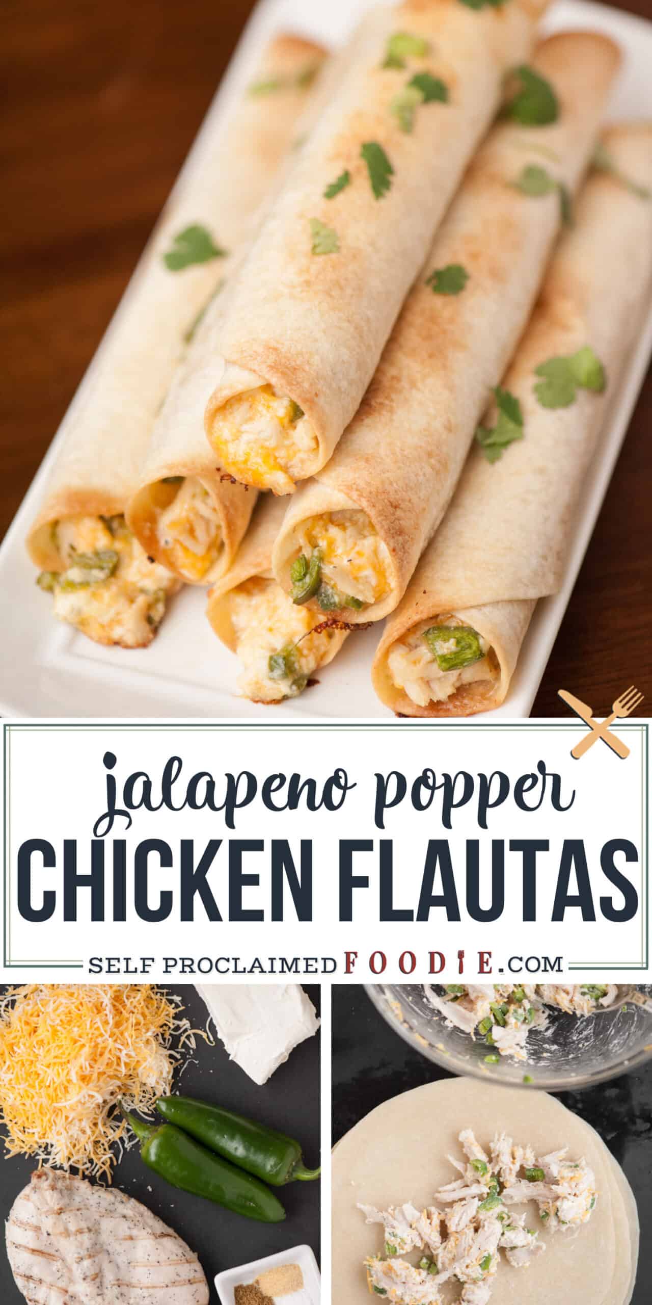 Jalapeno Popper Chicken Flautas Self Proclaimed Foodie