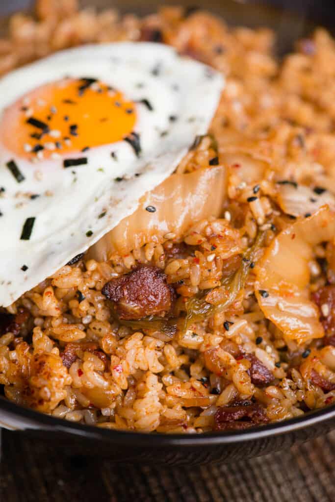 Kimchi Fried Rice With Bacon And Fried Egg Self Proclaimed Foodie