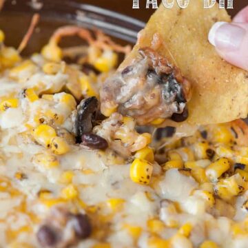 Krissy's Warm 7 Layer Taco Dip has all the delicious ingredients you'll find in your favorite taco and makes a perfect family dinner or game day grub.
