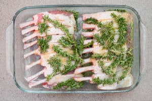 marinated lamb racks with rosemary