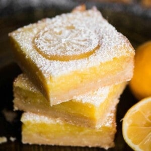 stack of homemade lemon bars