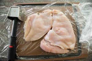 boneless skinless chicken breast pounded flat
