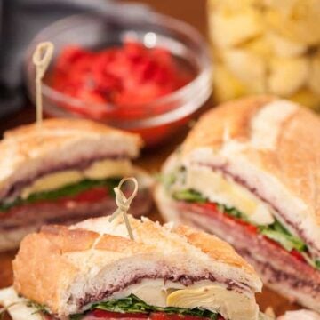 Just imagine how tasty these mouthwatering cured meats, marinated veggies, fresh greens, and melty cheese on this Loaded Grilled Italian Sandwich taste!