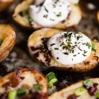 Step by step instructions on how to make Loaded Potato Skins