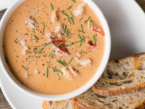 BEST Lobster Bisque (streamlined, make ahead, step by step photos)