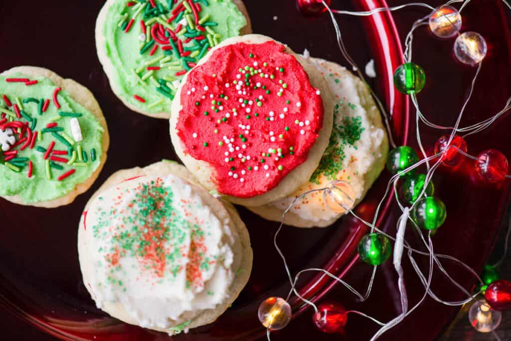 Christmas decorated Lofthouse Cookies