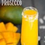 Add bubbles to your summer tropical cocktail! This Mango Coconut Prosecco combines the flavors of fresh mango and coconut with Italian sparkling wine.