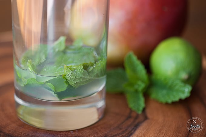 mint in a glass