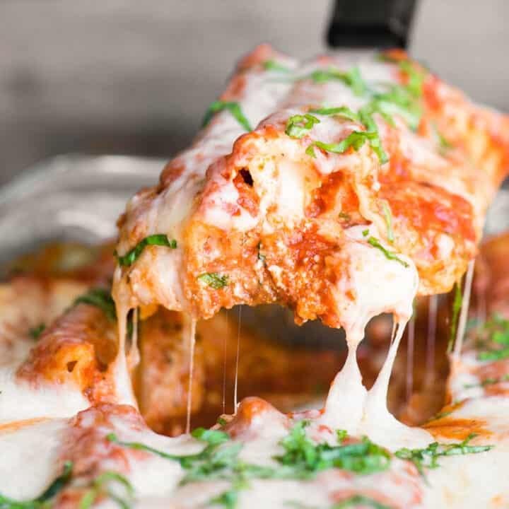 The BEST Homemade Cheese Manicotti Recipe