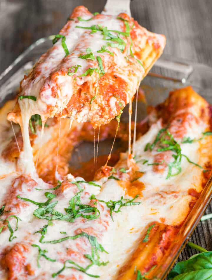 The BEST Homemade Cheese Manicotti Recipe