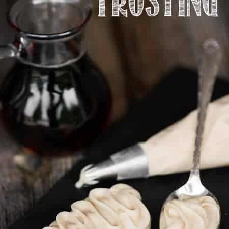 Maple Cream Cheese Frosting, made with pure maple syrup and maple sugar, is a creamy sweet topping that is excellent for fall season cookies and cakes!