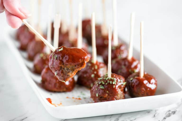 Meatloaf Meatballs {Bite Sized Appetizers!} - Self Proclaimed Foodie