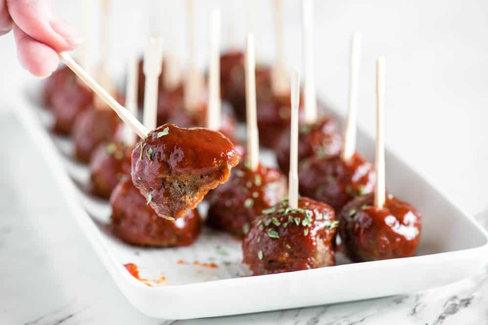 meatloaf but in meatball form as an easy appetizer
