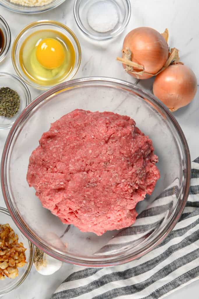 ingredients needed to make meatloaf.