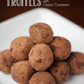 homemade truffles with Cinnamon and Chocolate