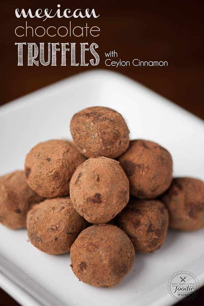 homemade truffles with Cinnamon and Chocolate