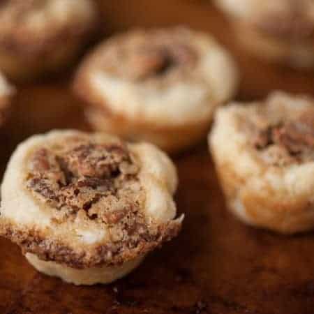 These bite sized and easy to make Mini Pecan Pie Bites have a buttery pastry crust and a sweet pecan filling. They taste just like a slice of pecan pie!