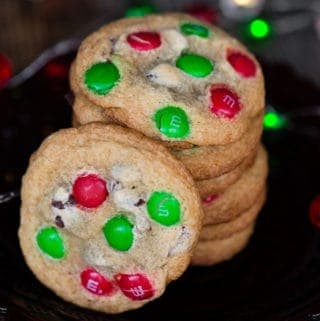 M&M Cookies christmas cookies