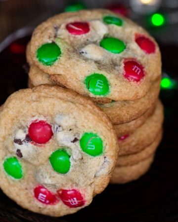 M&M Cookies christmas cookies