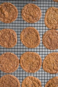 Molasses Cookies on cooling rack