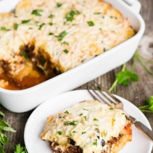 A plate of Moussaka
