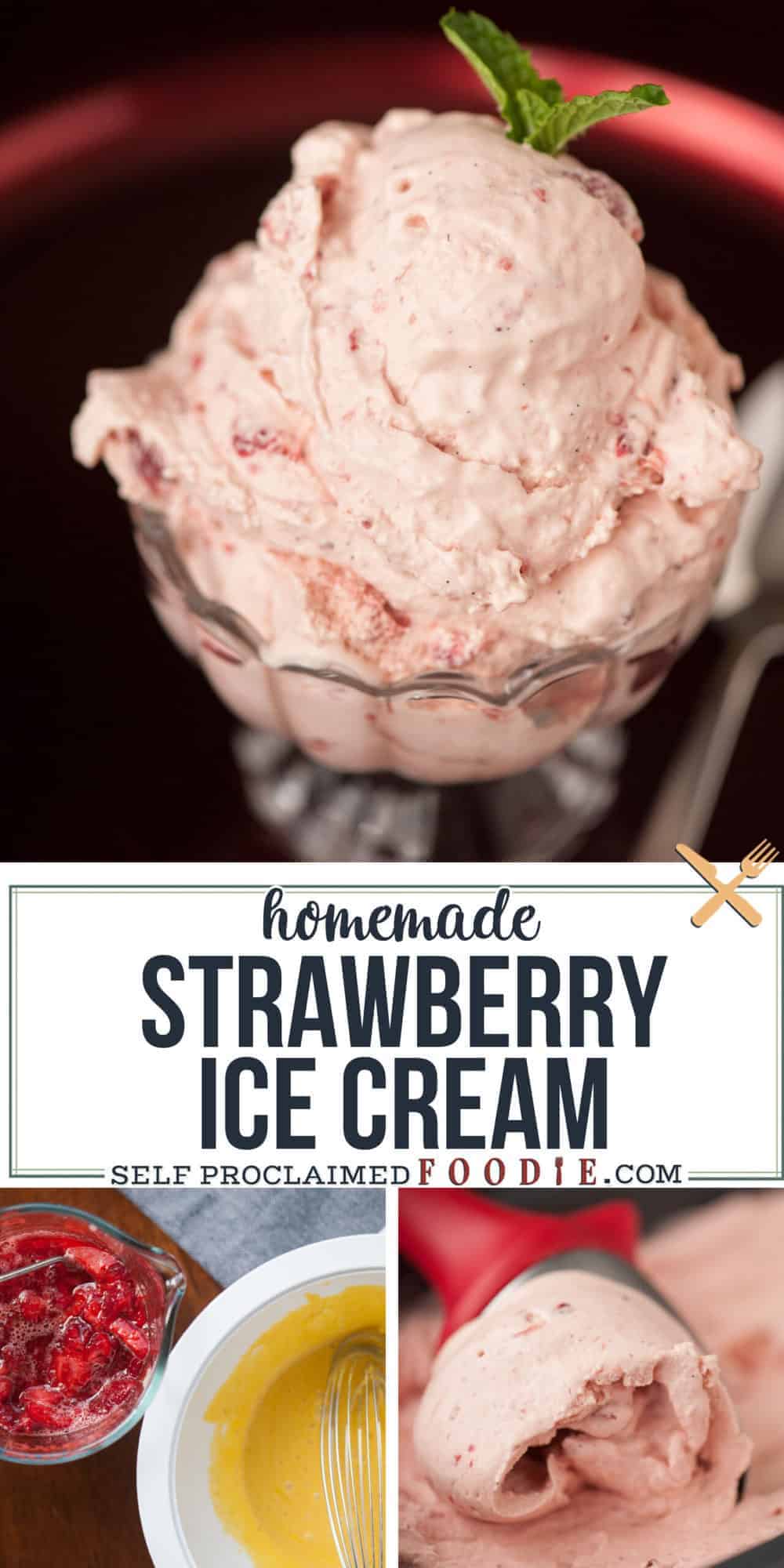 Old Fashioned Strawberry Ice Cream - Self Proclaimed Foodie