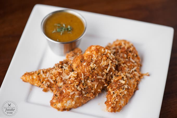 cheerio chicken tenders with honey mustard sauce