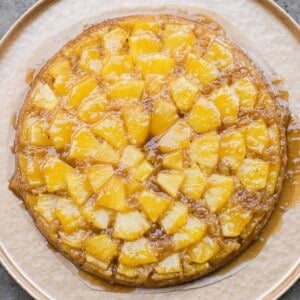 Top of Pineapple Upside Down Cake