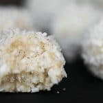 Paleo Coconut Macaroons are a no bake snack or dessert full of healthy fats and natural sugar made with raw coconut butter and maple syrup.