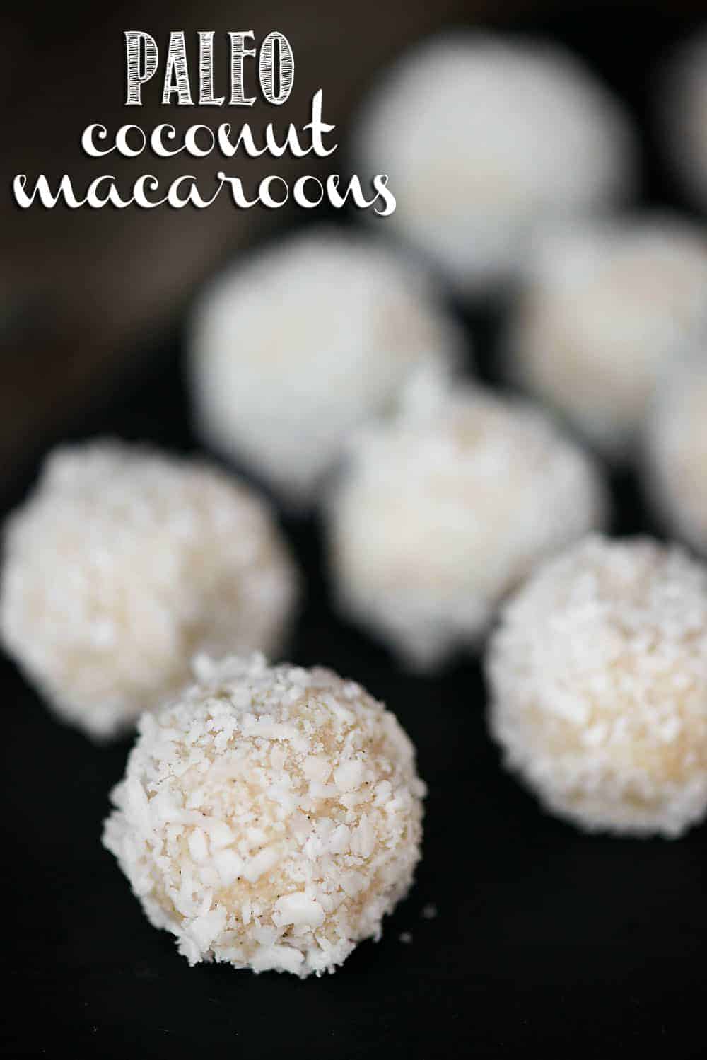 A close up of paleo coconut macaroons