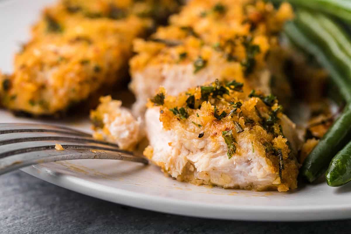 parmesan herb crusted chicken breasts.