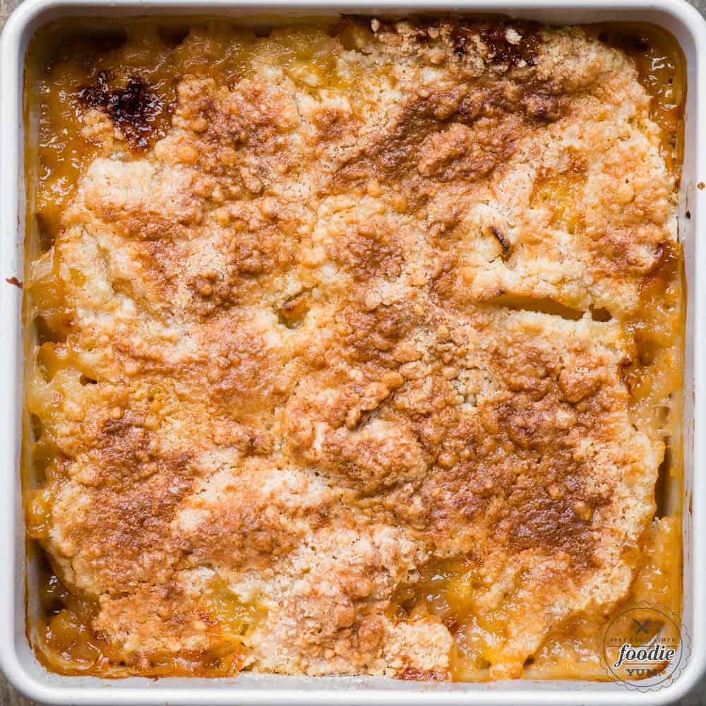 Super Easy Peach Cobbler Recipe - Self Proclaimed Foodie