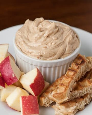 Create an easy-to-make snack and pair apple slices, waffle sticks and celery with this kid-friendly Peanut Butter Dip treat.