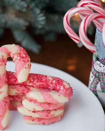 Peppermint Candy Cane Cookies are a festive and delicious holiday treat that are always a favorite at Christmas time.