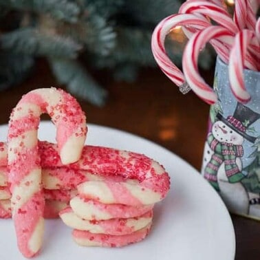 Peppermint Candy Cane Cookies are a festive and delicious holiday treat that are always a favorite at Christmas time.