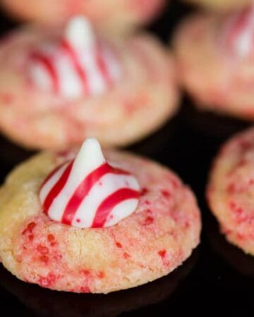 Soft and chewy Peppermint Kiss Cookies