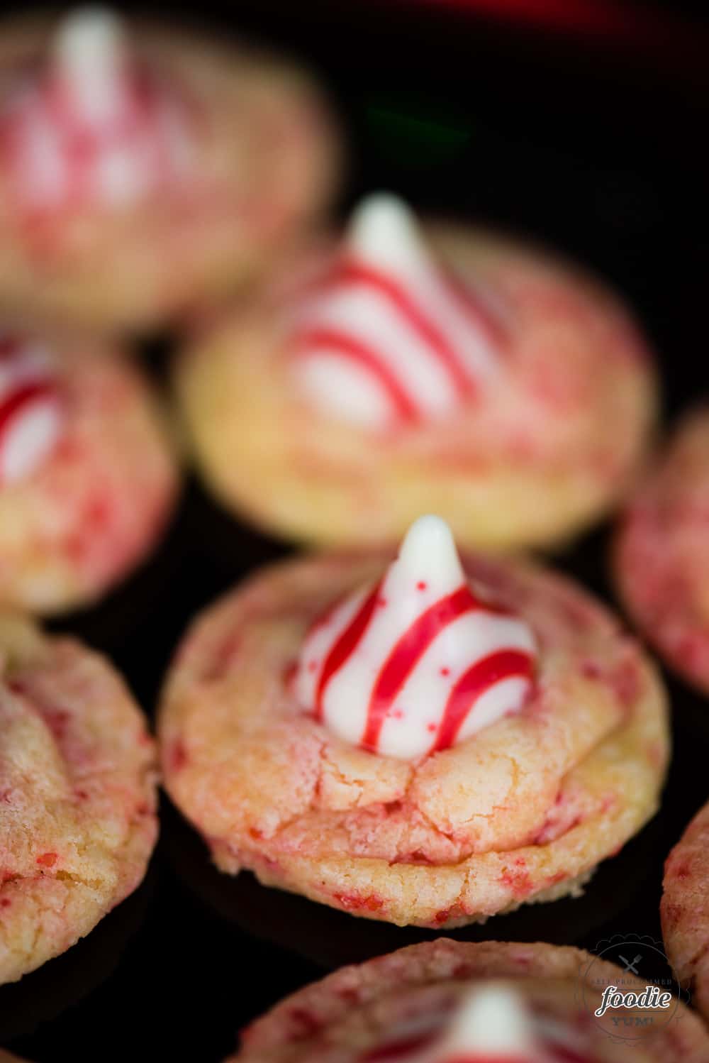 Peppermint Kiss Cookies Christmas cookies