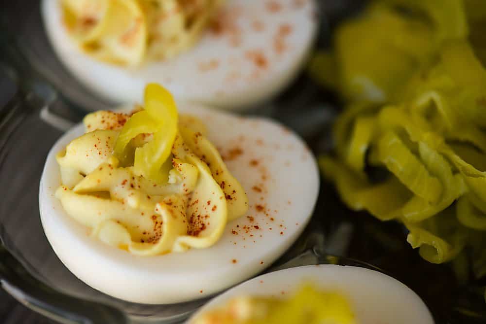 Pepperoni Dinosaur Deviled Eggs - HORMEL® Pepperoni