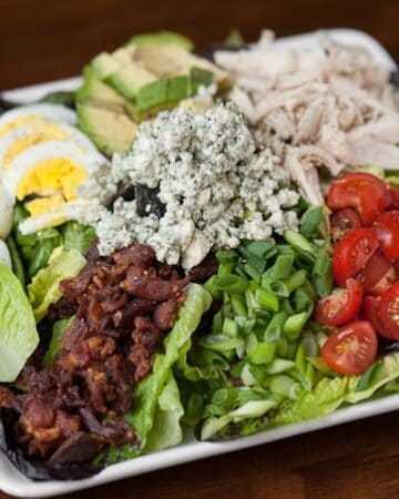 This easy to make Perfect Cobb Salad has everything you want in a delicious summer salad including lots of greens, protein, and bacon!
